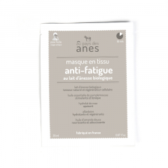 Masque en tissu au lait d'ânesse biologique Anti-fatigue 20 ml
