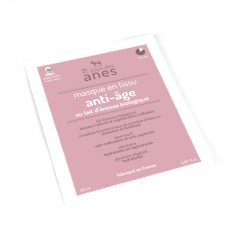 Masque en tissu au lait d'ânesse biologique Anti-âge 20 ml