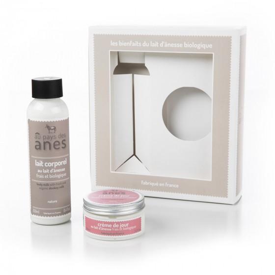 Coffret Bien-Être Lait corps nature - Crème de jour pot
