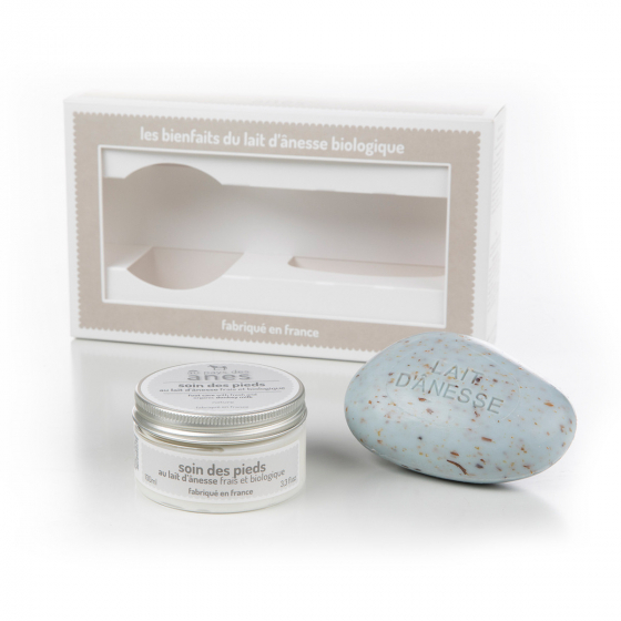 Coffret Douceur Crème pieds pot - Savon Exfoliant Algues Marine