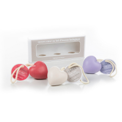 Coffret Savons Cœur Lavande - Nature - Fruits Rouges