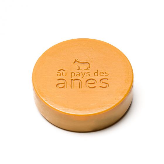 Savon sans huile de palme au lait d'ânesse biologique Miel 100g Au Pays des Ânes Savon sans huile de palme au lait d'ânesse biologique Miel 100g Au Pays des Ânes