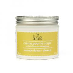 Crème corps au lait d'ânesse biologique Amande Douce 200 ml