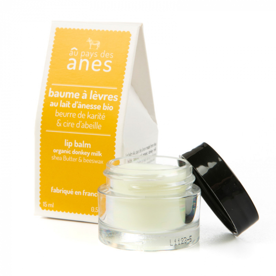 Baume à lèvres au lait d'ânesse biologique Beurre de Karité 15 ml
