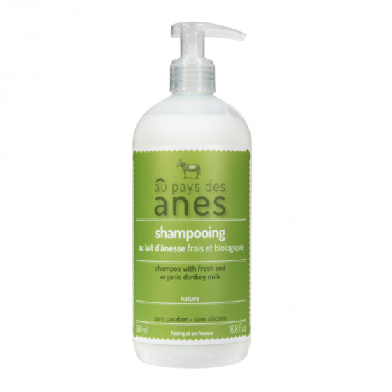 Shampooing au lait d'ânesse frais et biologique 500 ml