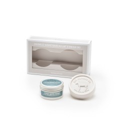 Coffret douceur crème après rasage pot - savon rond Nature