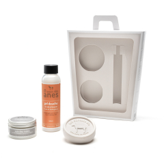 Coffret beauté gel douche - crème mains pot - savon rond Nature