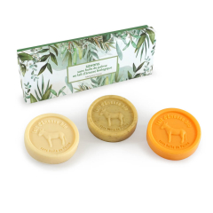 Coffret savons ronds apaisant avec boite cadeau Luxe