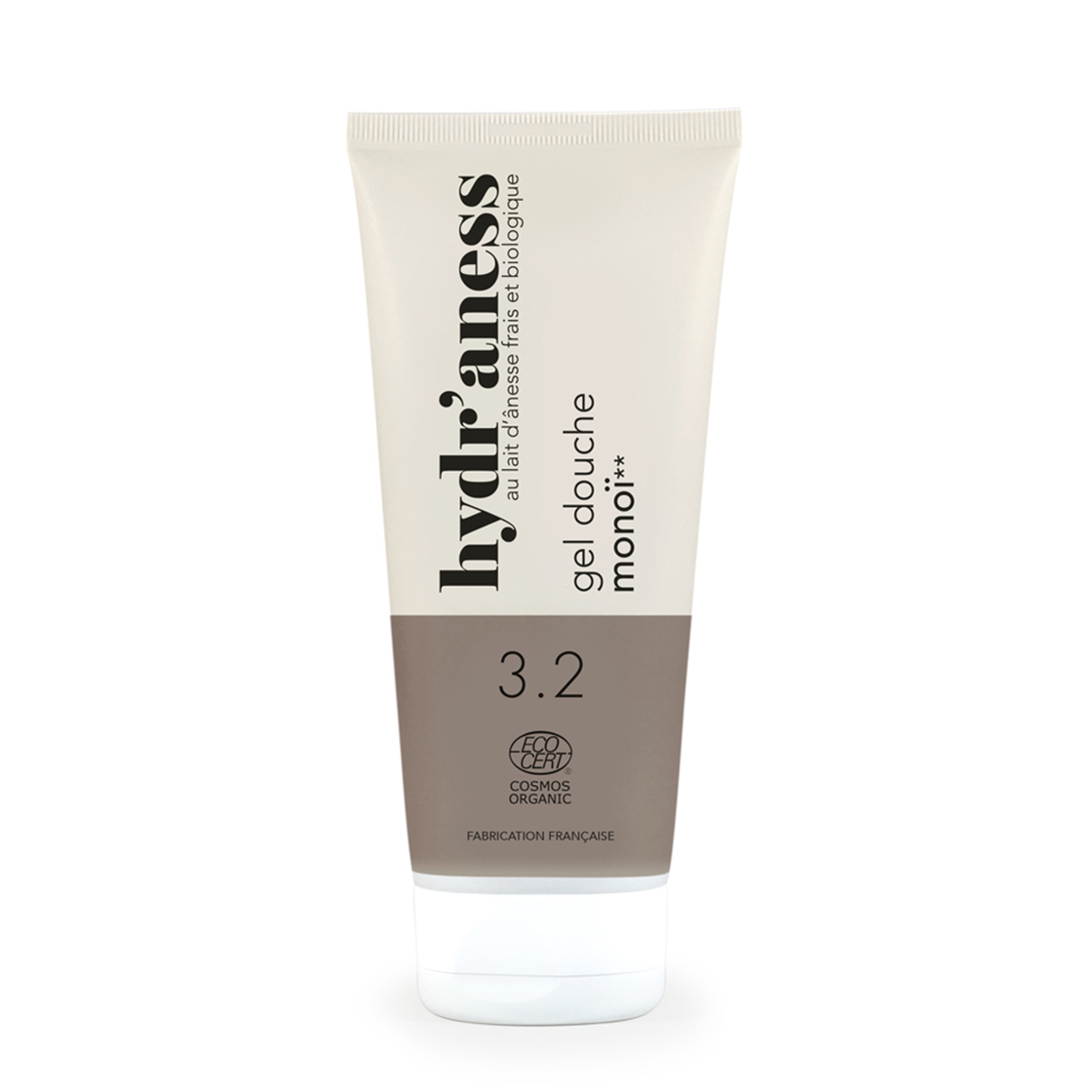 Gel douche monoï certifié bio au lait d\'ânesse frais 200ml Hydr\'aness