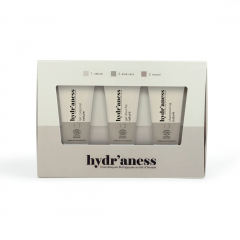 Coffret trio voyage au lait d'ânesse soins corps et cheveux nature Hydr'aness