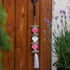 Guirlande de savons parfumés bergamote et rose - savons cœur