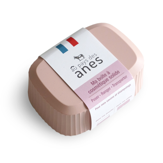 Boite à savon de voyage en bouchons recyclés rose Au Pays des Ânes Boite à savon de voyage en bouchons recyclés rose Au Pays des Ânes
