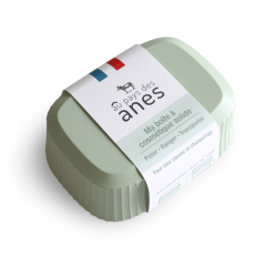 Boite à savon de voyage en bouchons recyclés verte Au Pays des Ânes