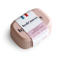 Boite à savon de voyage en bouchons recyclés rose Hydr'aness
