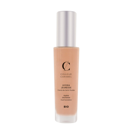 Fond de teint bio fluide Couleur Caramel Hydra Jeunesse beige peau Fond de teint bio fluide Couleur Caramel Hydra Jeunesse beige peau