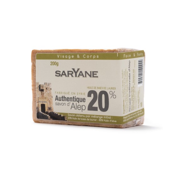 Savon d'Alep authentique 20% Laurier