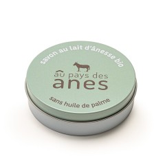 Boite à savon ronde Au Pays des Ânes verte - Carton de 12