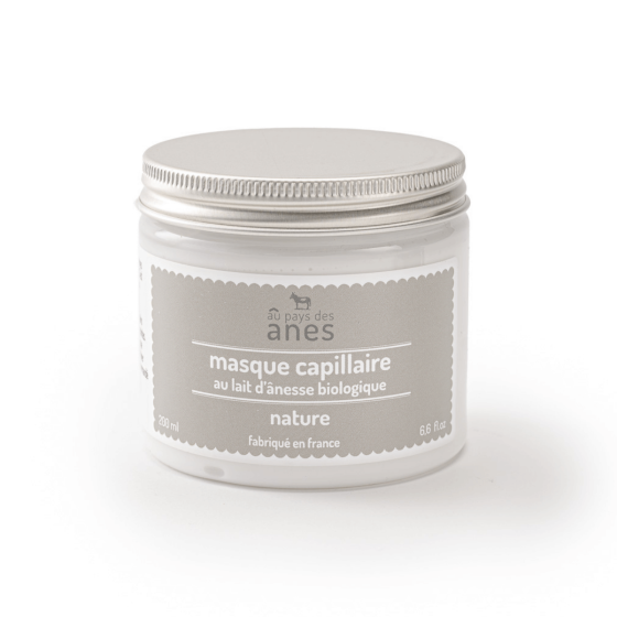 Masque capillaire au lait d'ânesse frais et bio 200 ml - Carton de 10 Masque capillaire au lait d'ânesse frais et bio 200 ml - Carton de 10