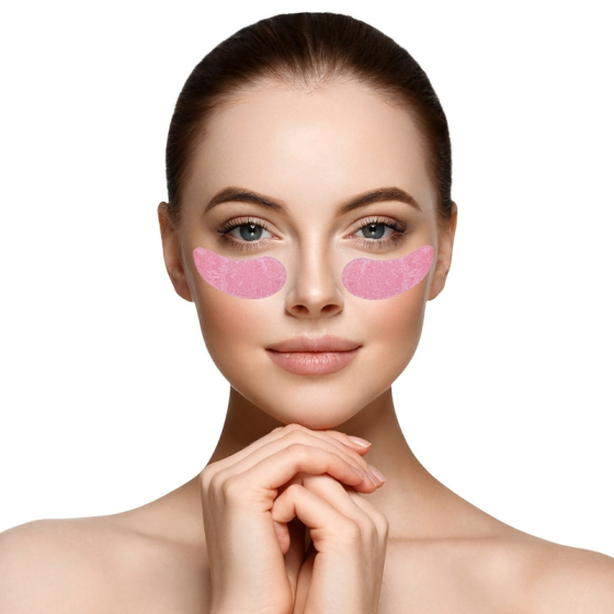 Lot de 5 masque contour des yeux Konjac à la Rose - Carton de 12 Lot de 5 masque contour des yeux Konjac à la Rose - Carton de 12
