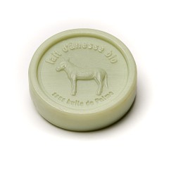 Savon rond sans huile de palme au lait d'ânesse bio Aloe Vera 100g - Carton de 24