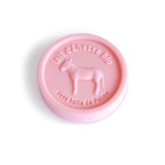 Savon rond sans huile de palme au lait d'ânesse bio Fleur de cerisier 100g - Carton de 24