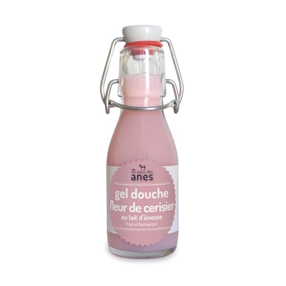 Gel douche limonade au lait d'ânesse frais et biologique Fleur de cerisier 100 ml